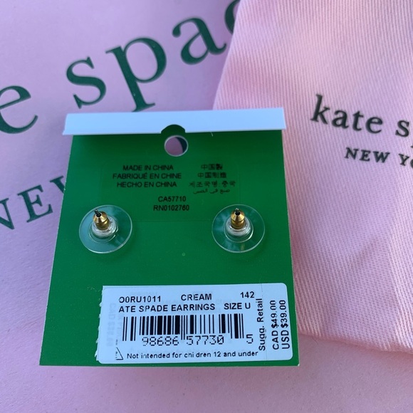 Kate Spade Pearl Cream O0RU1011 Earrings - Picture 9 of 10